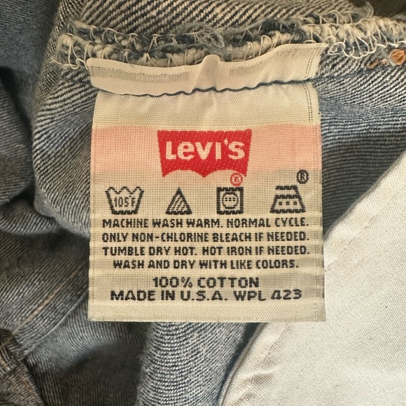 VTG Levis 501 Jeans Men’s 33x30 Blue Regular Straight Button Fly Dark Wash Denim - Picture 4 of 8